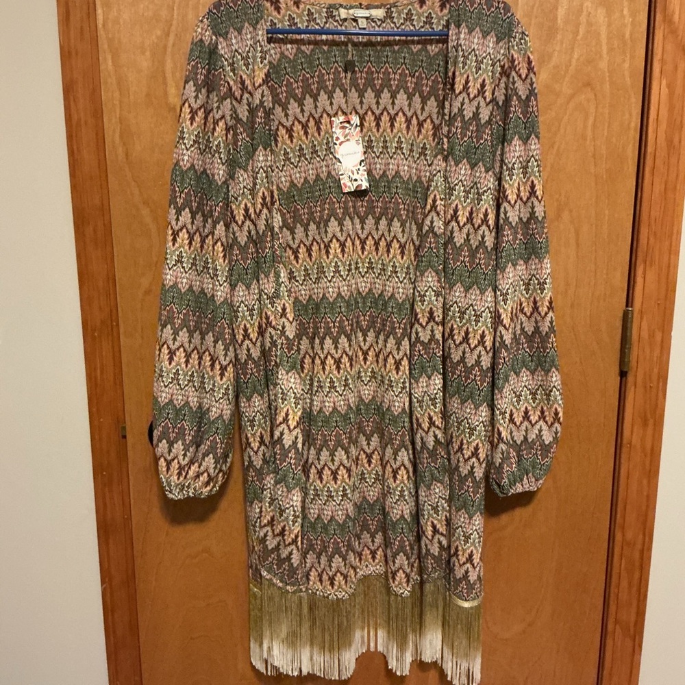 Gimmicks by BKE Multicolor Chevron Cardigan